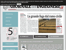 Tablet Screenshot of giornaleingegnere.it